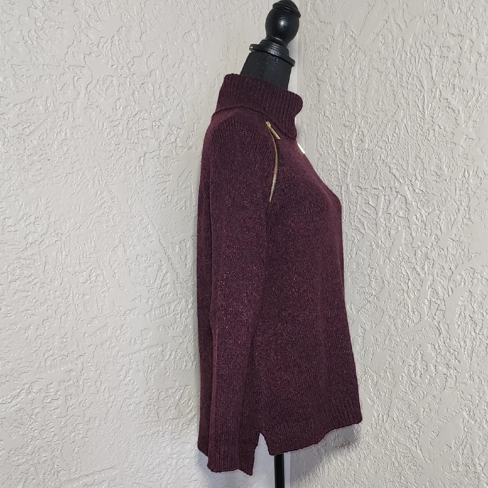 Michael Kors Shoulder Zip Turtleneck NWOT